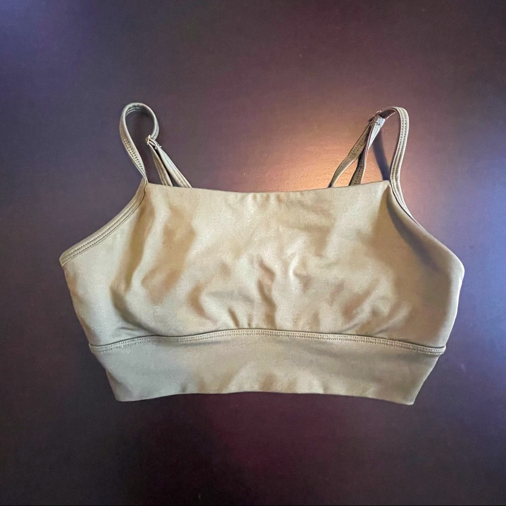 Olive green sports bra